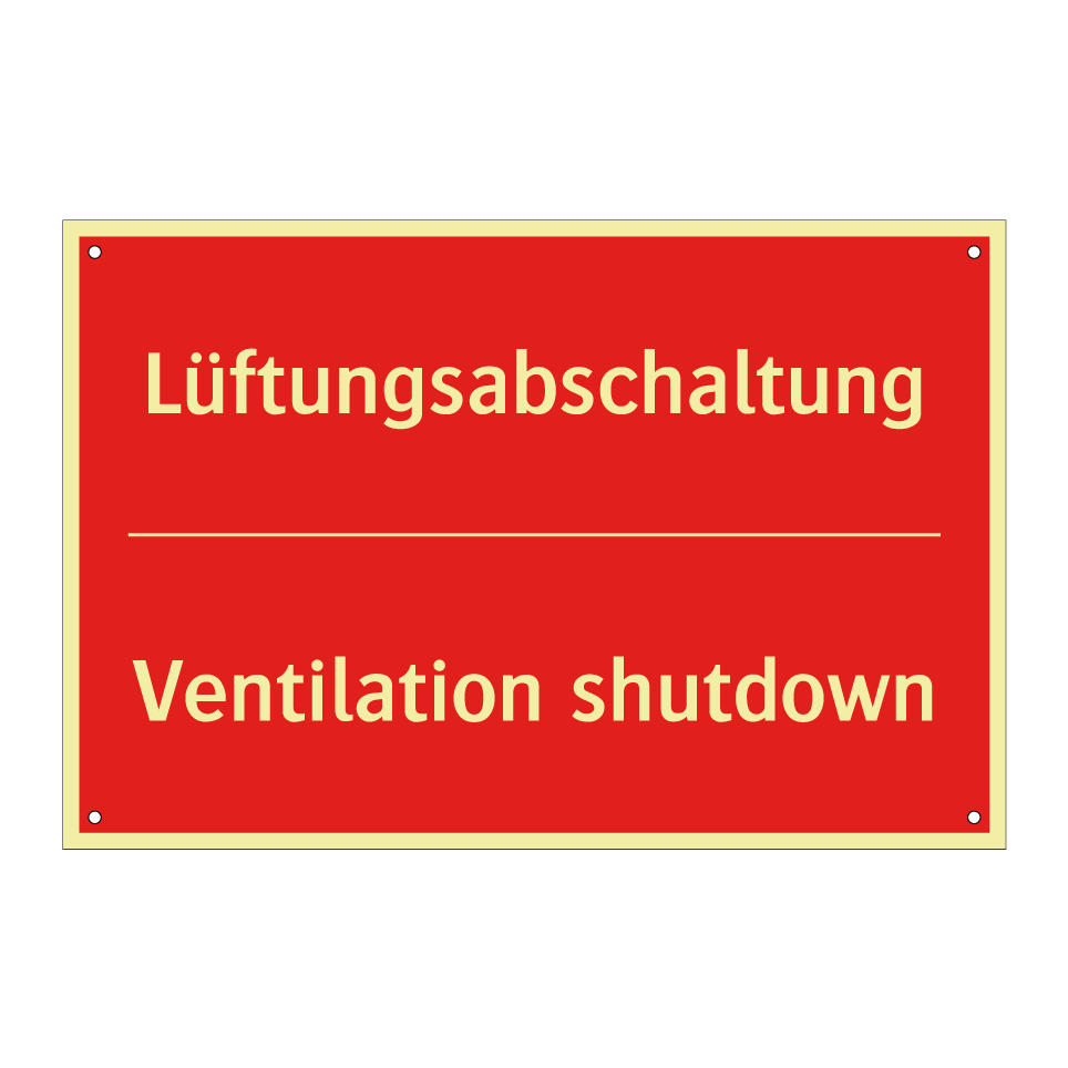 Lüftungsabschaltung - Ventilation shutdown