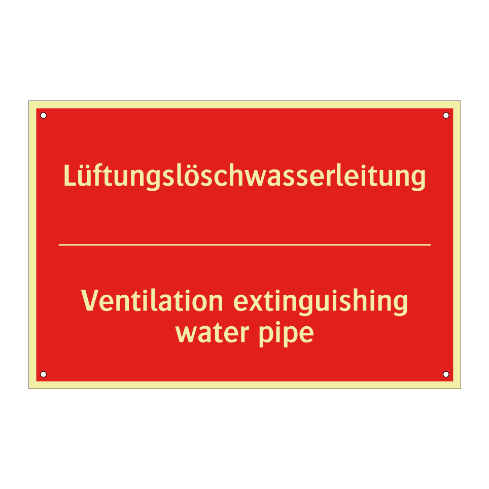 Lüftungslöschwasserleitung - Ventilation extinguishing water /.../