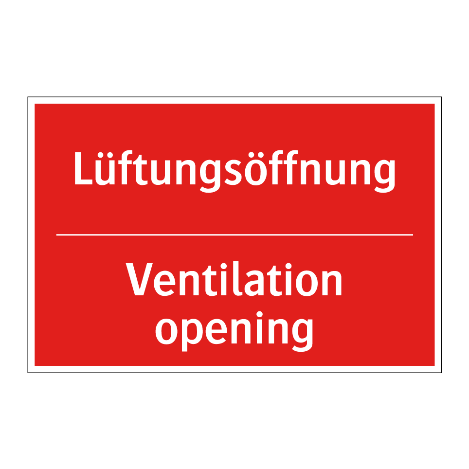 Lüftungsöffnung - Ventilation opening