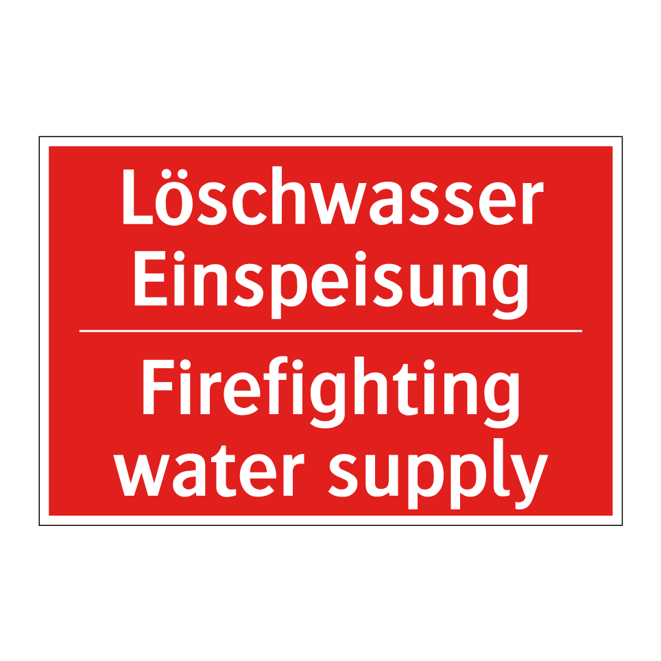 Löschwasser Einspeisung - Firefighting water supply