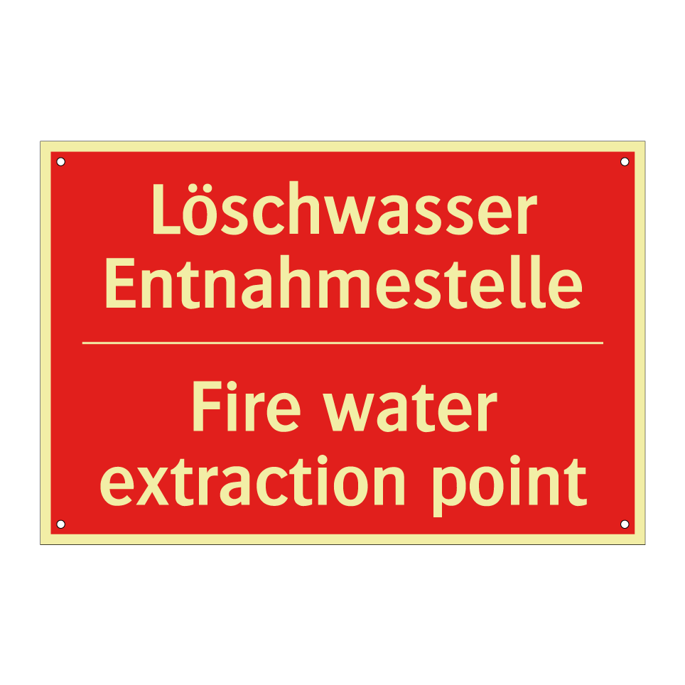 Löschwasser Entnahmestelle - Fire water extraction point