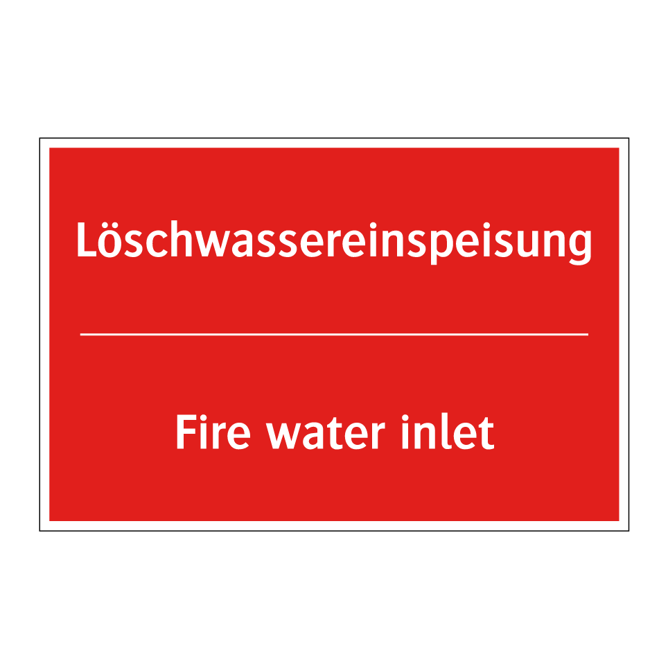 Löschwassereinspeisung - Fire water inlet