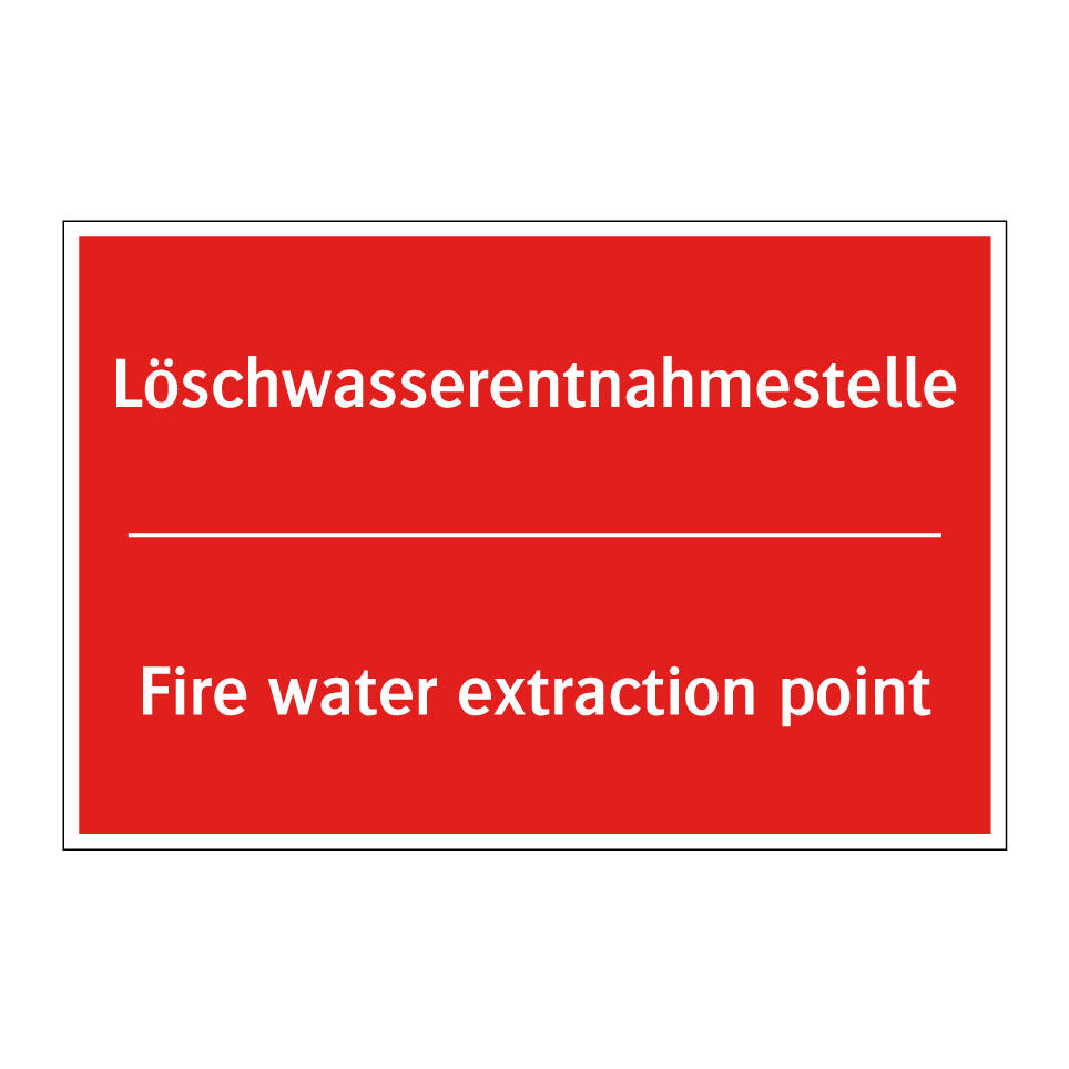 Löschwasserentnahmestelle - Fire water extraction point