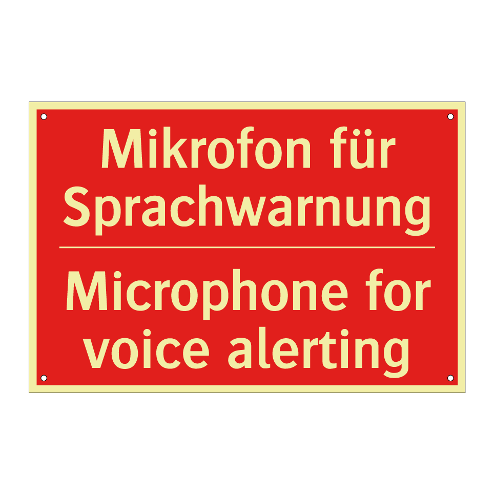 Mikrofon für Sprachwarnung - Microphone for voice alerting