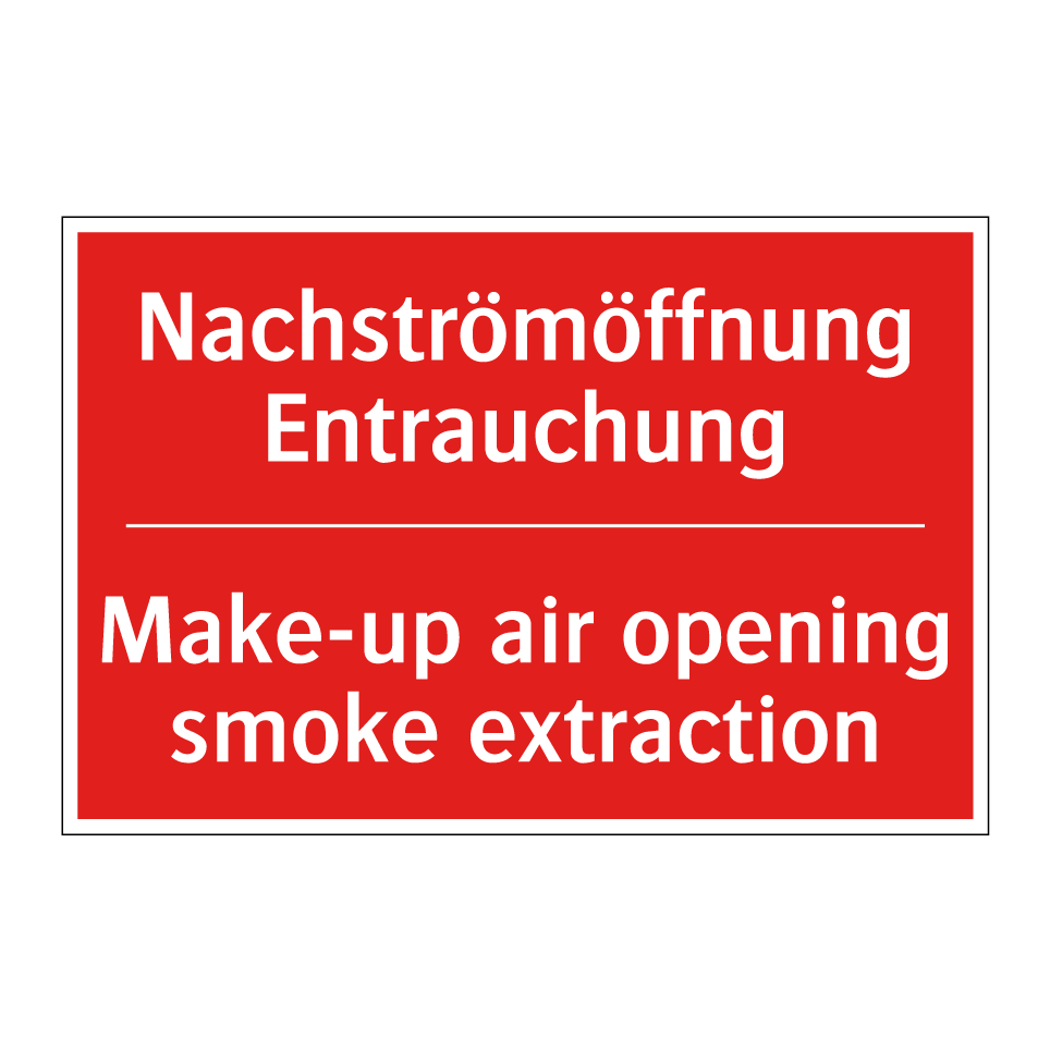 Nachströmöffnung Entrauchung - Make-up air opening smoke extraction/.../