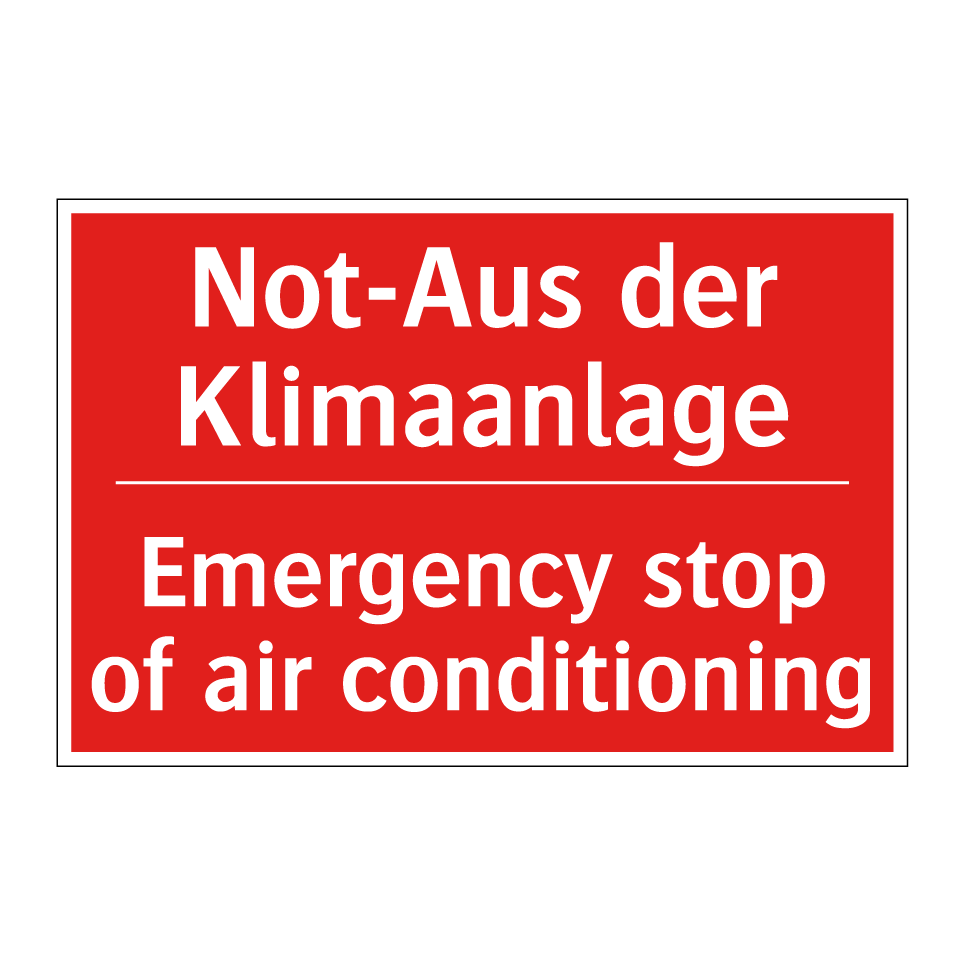 Not-Aus der Klimaanlage - Emergency stop of air conditioning/.../