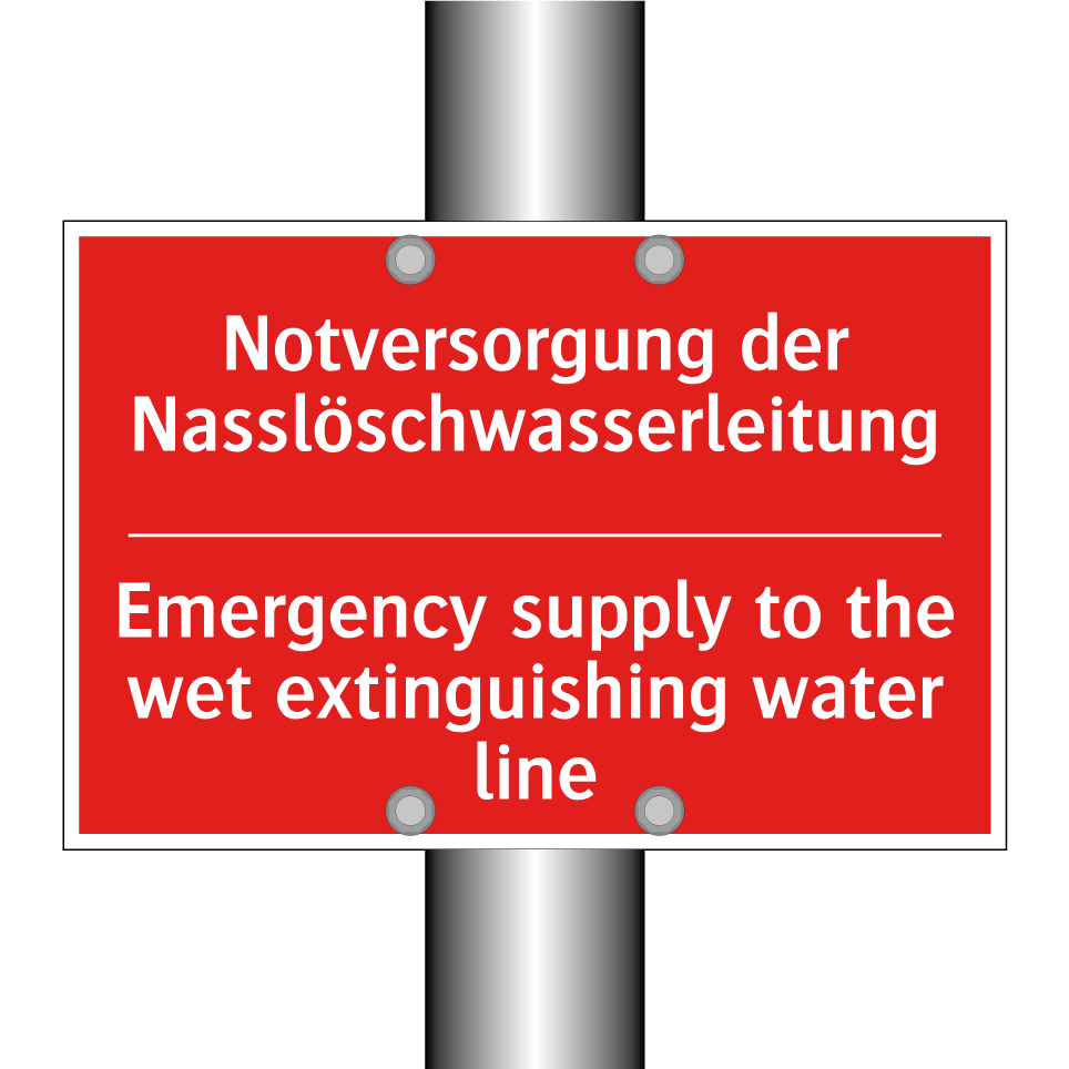 Notversorgung der Nasslöschwasserleitung/.../ - Emergency supply to the wet extinguishing /.../