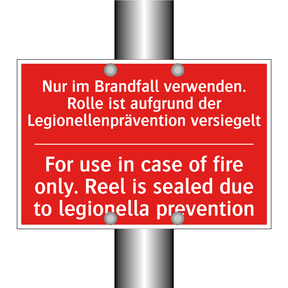 Nur im Brandfall verwenden. Rolle /.../ - For use in case of fire only. /.../