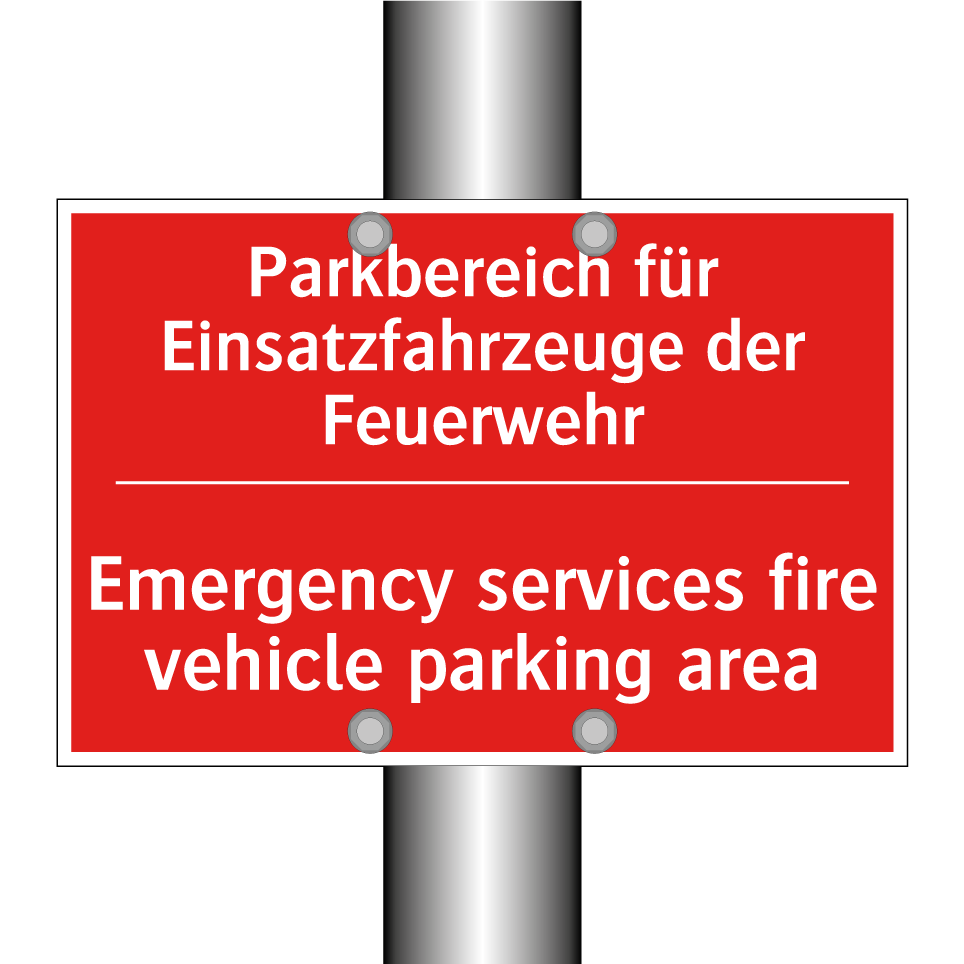 Parkbereich für Einsatzfahrzeuge /.../ - Emergency services fire vehicle /.../