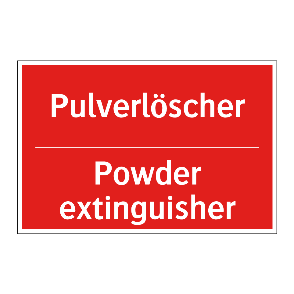 Pulverlöscher - Powder extinguisher