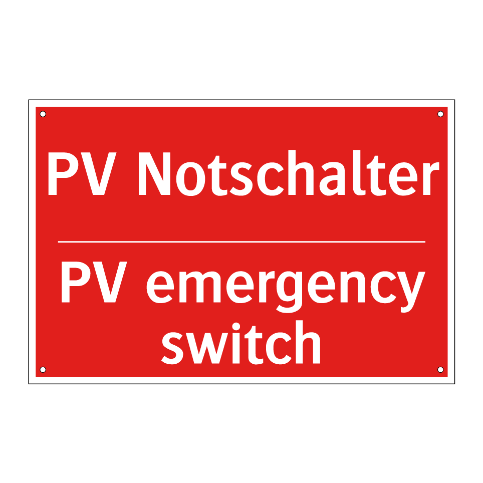 PV Notschalter - PV emergency switch