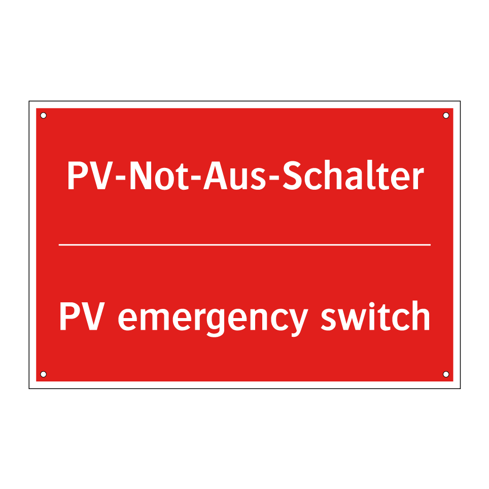 PV-Not-Aus-Schalter - PV emergency switch