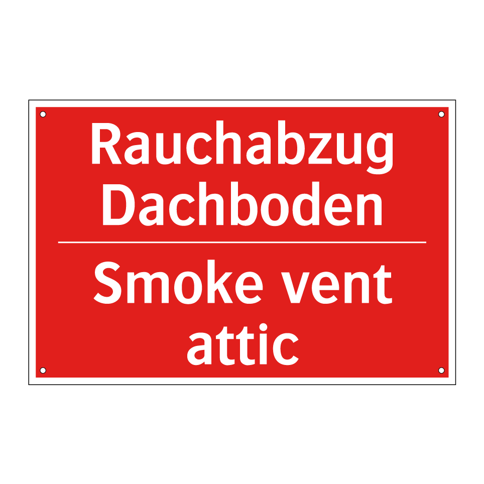 Rauchabzug Dachboden - Smoke vent attic