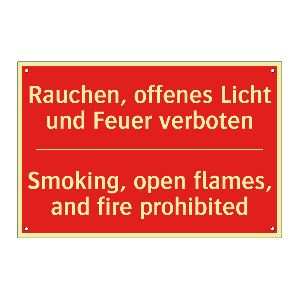 Rauchen, offenes Licht und Feuer /.../ - Smoking, open flames, and fire /.../