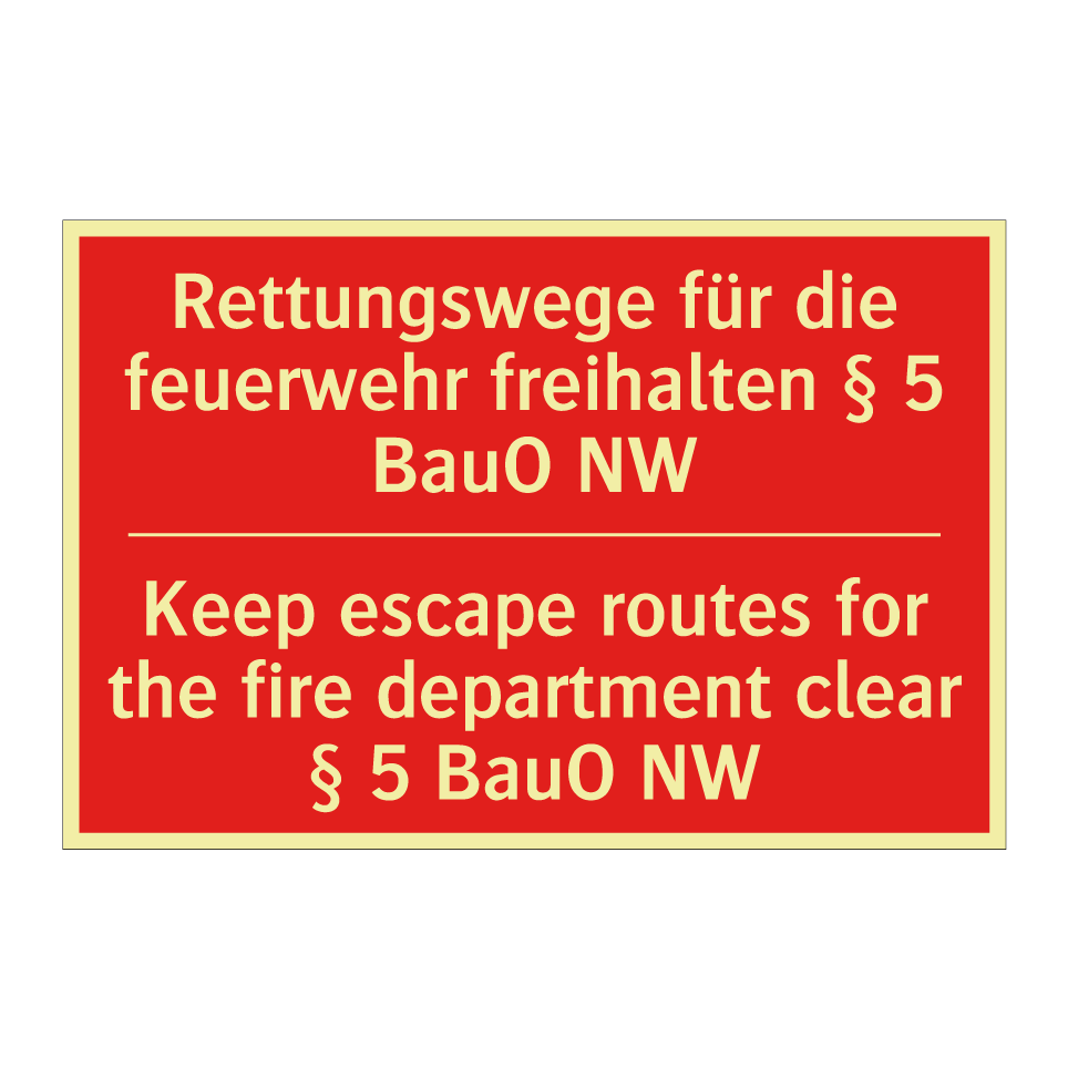 Rettungswege für die feuerwehr /.../ - Keep escape routes for the fire /.../