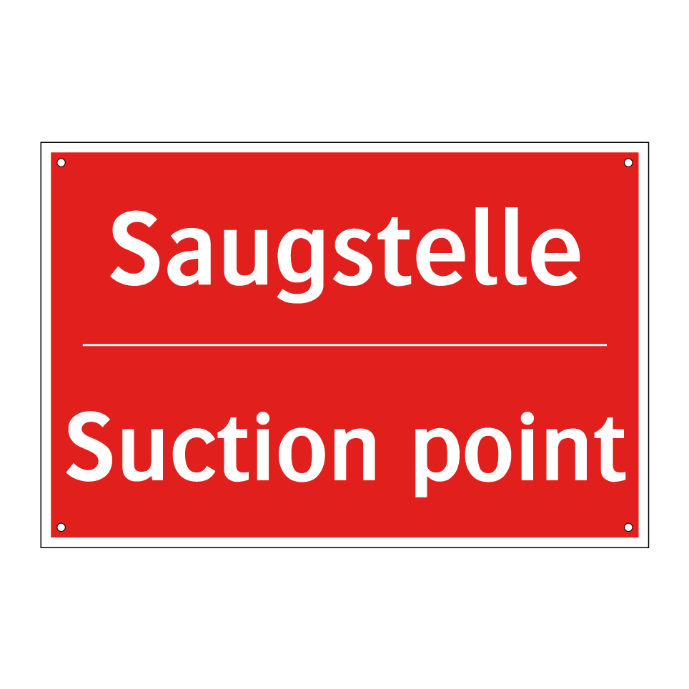 Saugstelle - Suction point