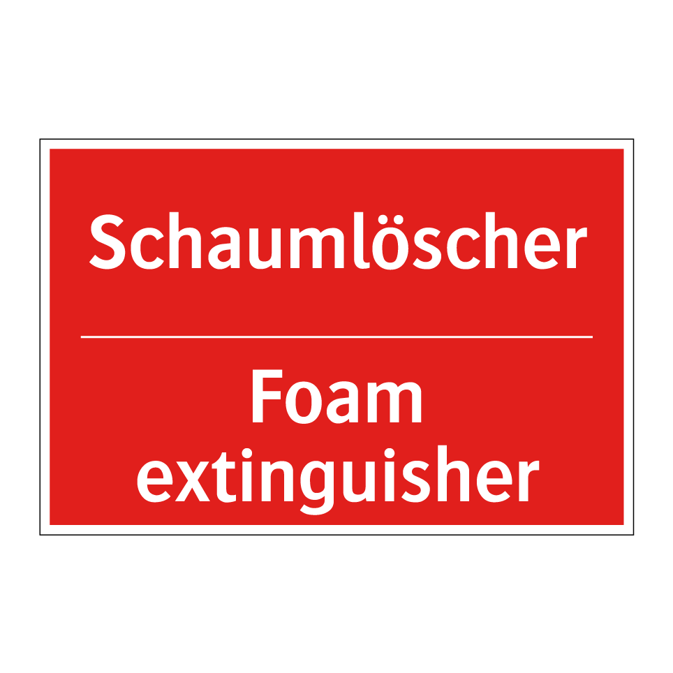 Schaumlöscher - Foam extinguisher