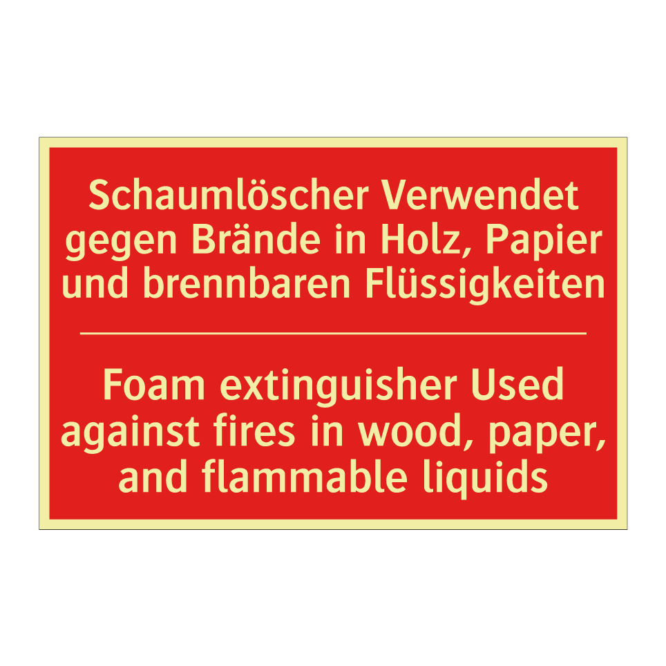 Schaumlöscher Verwendet gegen /.../ - Foam extinguisher Used against /.../