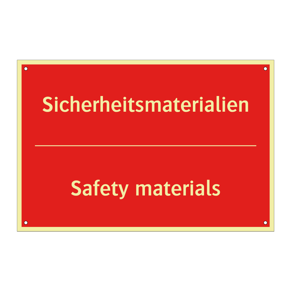 Sicherheitsmaterialien - Safety materials