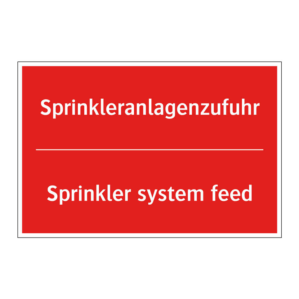 Sprinkleranlagenzufuhr - Sprinkler system feed