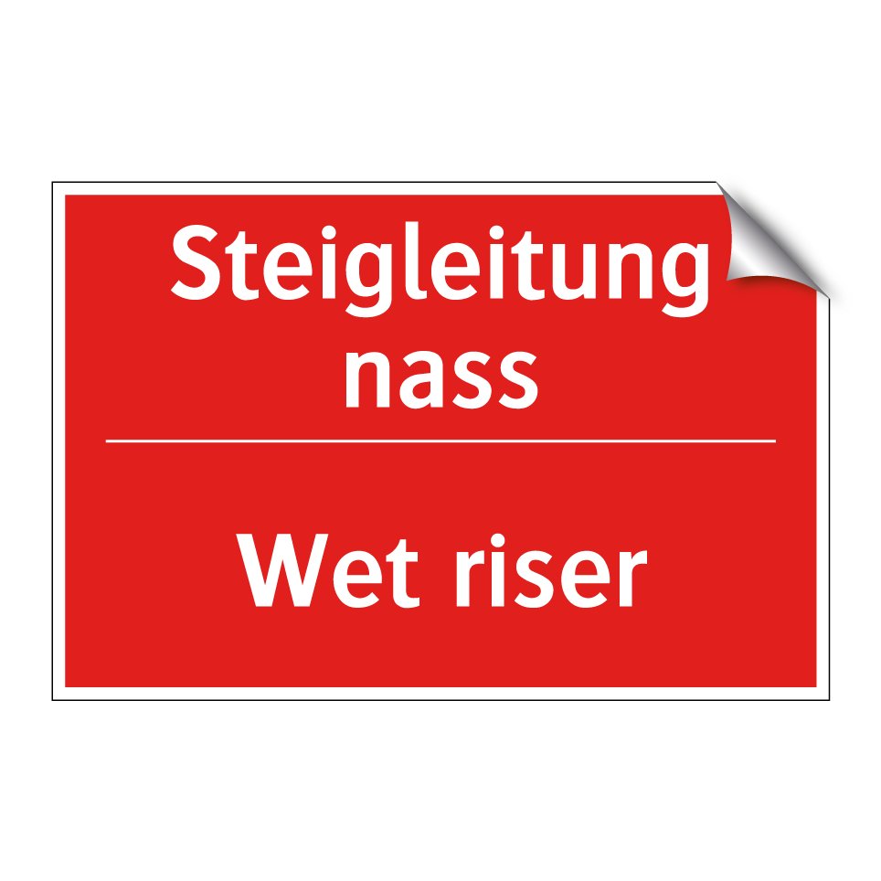 Steigleitung nass - Wet riser