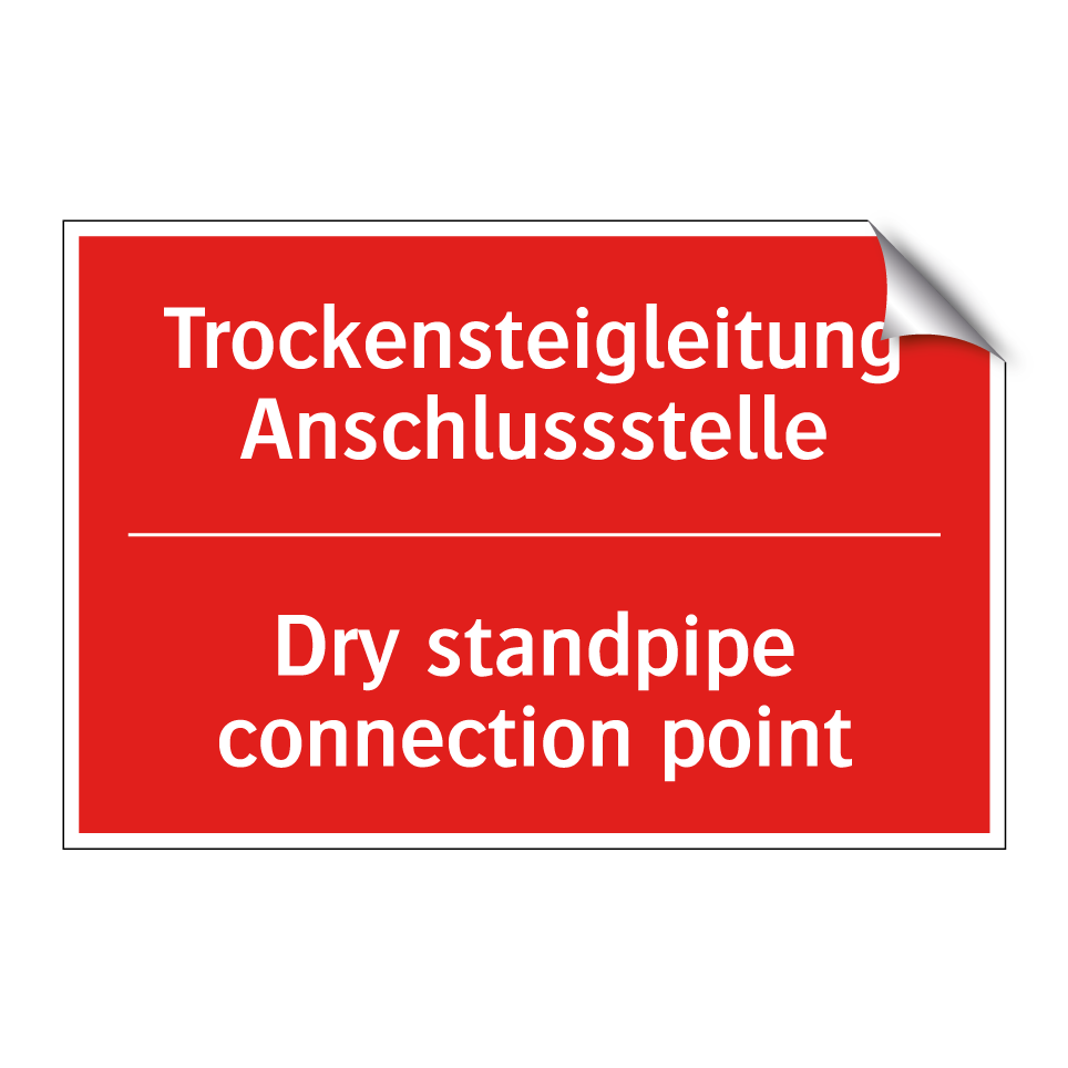 Trockensteigleitung Anschlussstelle/.../ - Dry standpipe connection point