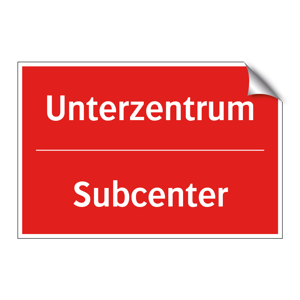 Unterzentrum - Subcenter