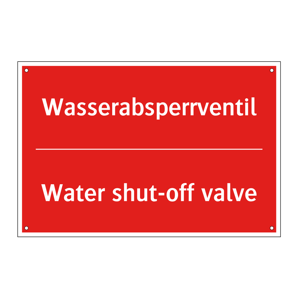 Wasserabsperrventil - Water shut-off valve