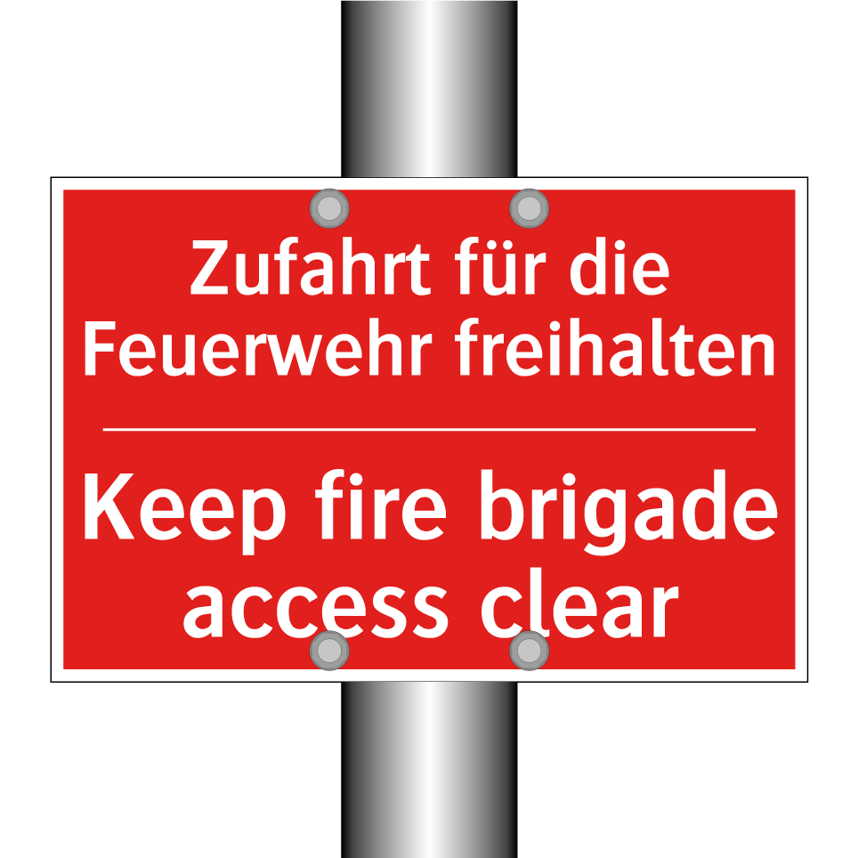 Zufahrt für die Feuerwehr freihalten/.../ - Keep fire brigade access clear