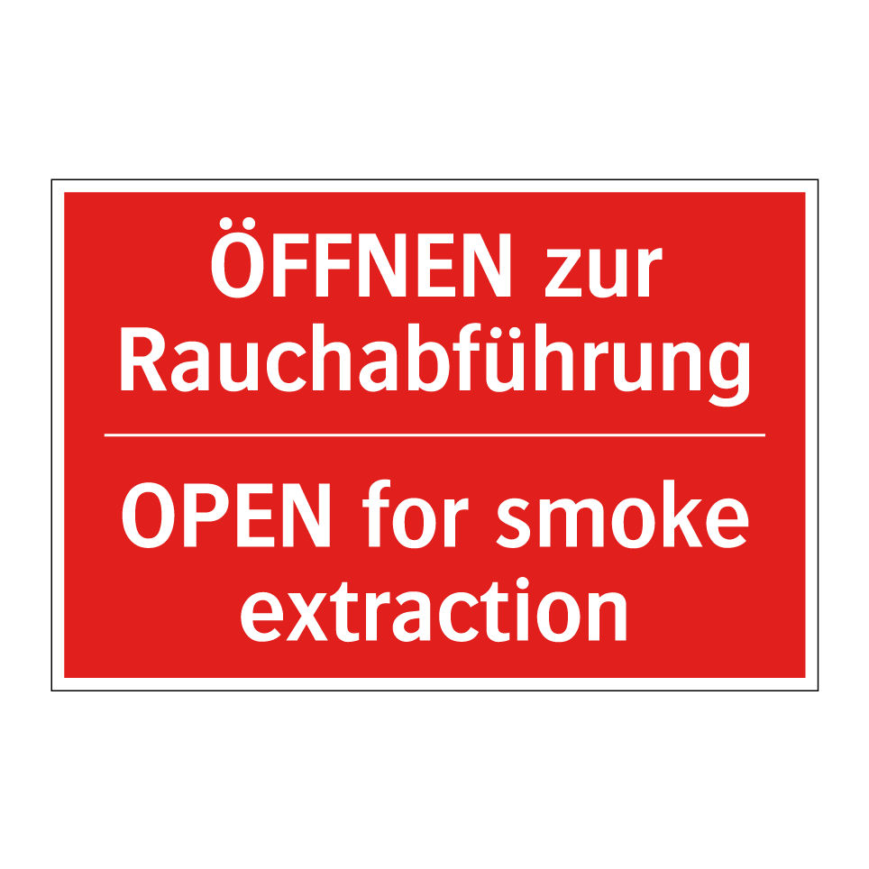 ÖFFNEN zur Rauchabführung - OPEN for smoke extraction