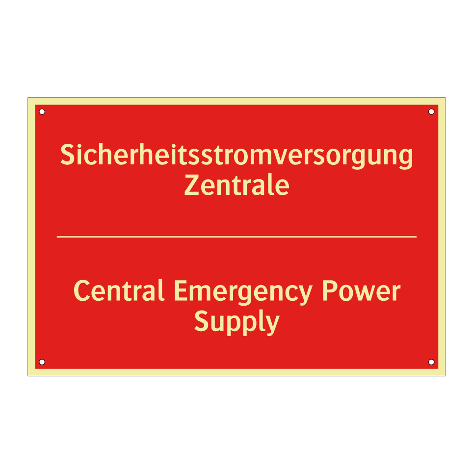 Sicherheitsstromversorgung Zentrale/.../ - Central Emergency Power Supply