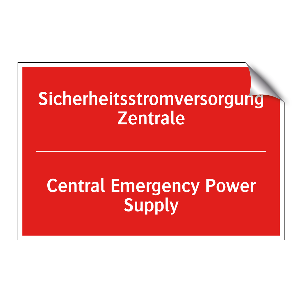 Sicherheitsstromversorgung Zentrale/.../ - Central Emergency Power Supply