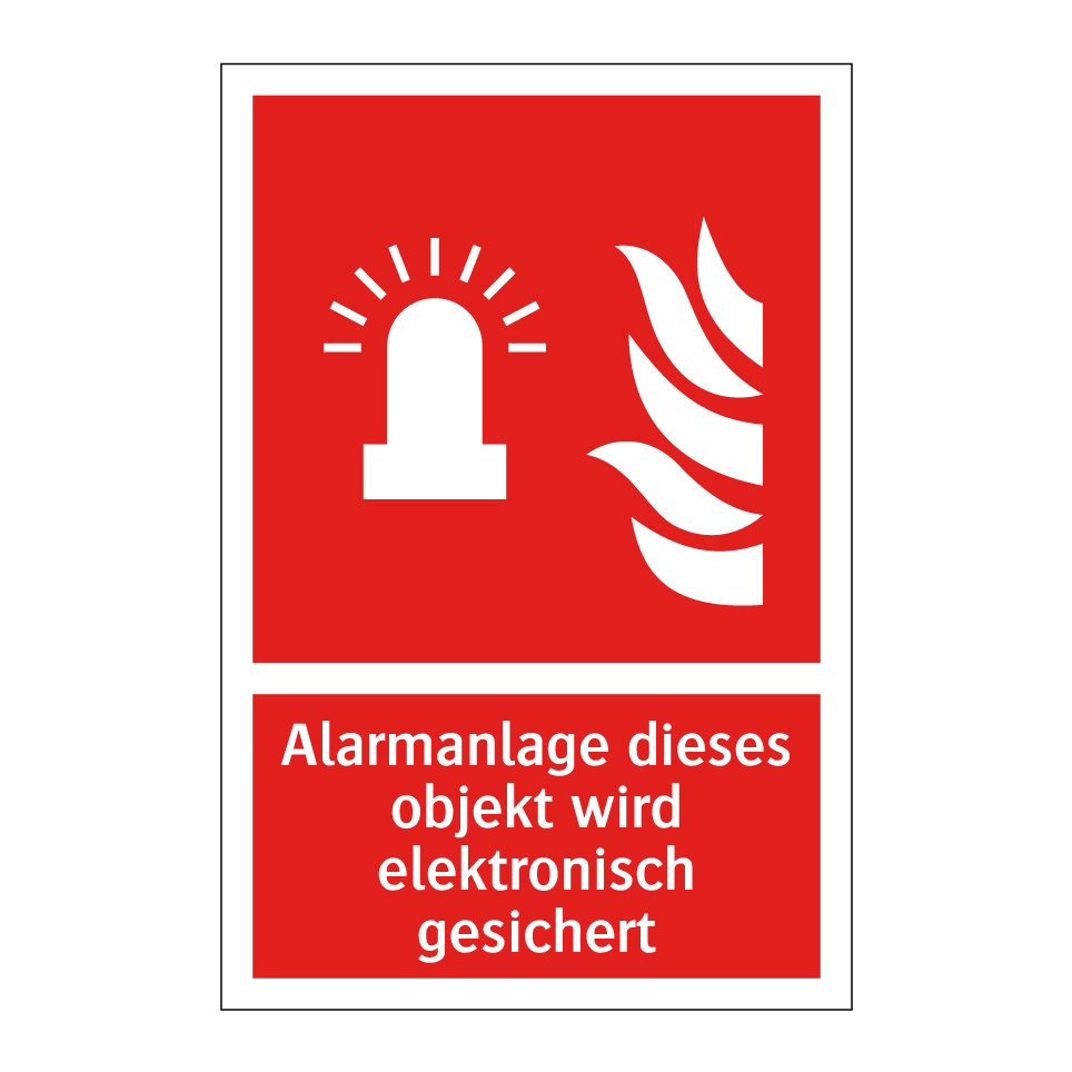 Alarmanlage dieses objekt wird elektronisch gesichert
