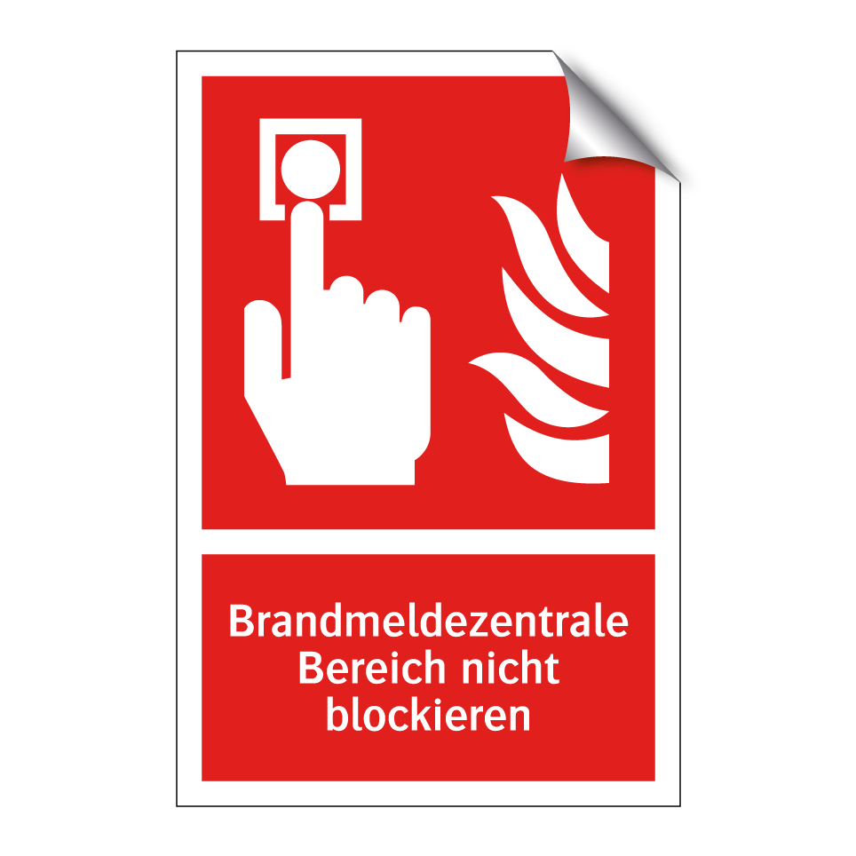Brandmeldezentrale Bereich nicht blockieren