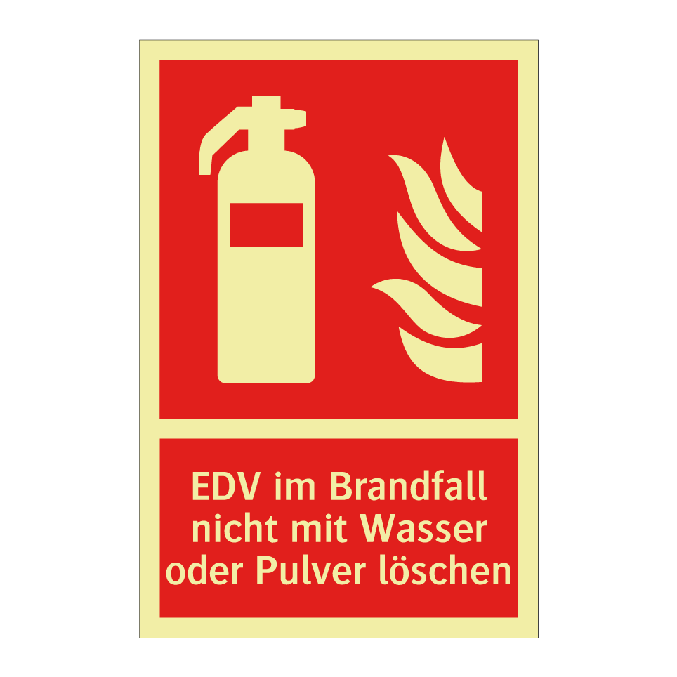 EDV im Brandfall nicht mit Wasser oder Pulver löschen