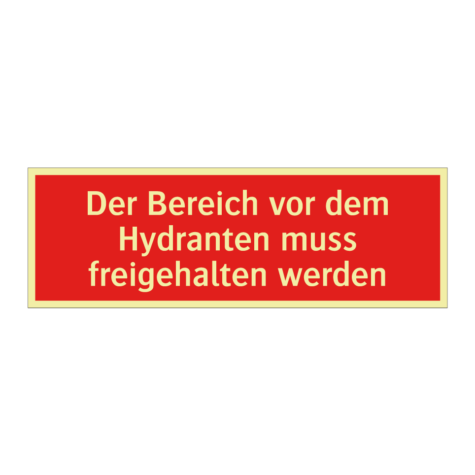 Der Bereich vor dem Hydranten muss freigehalten werden