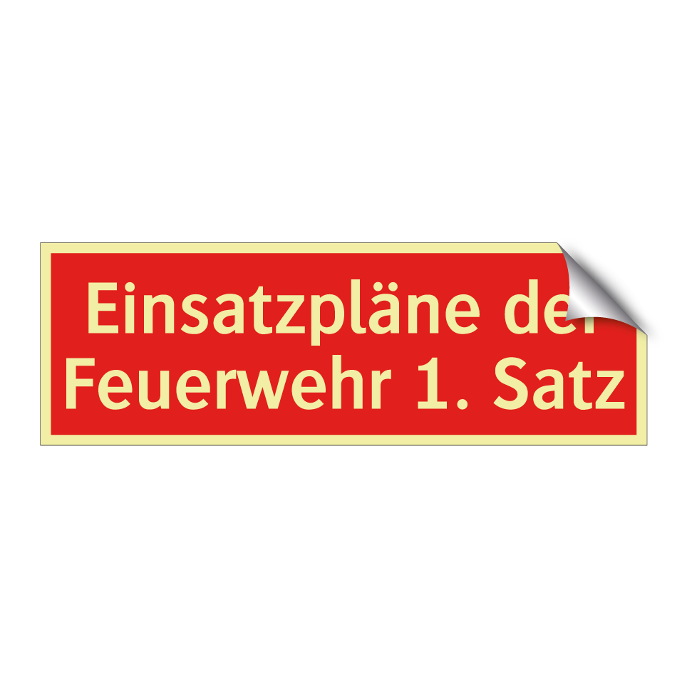 Einsatzpläne der Feuerwehr 1. Satz