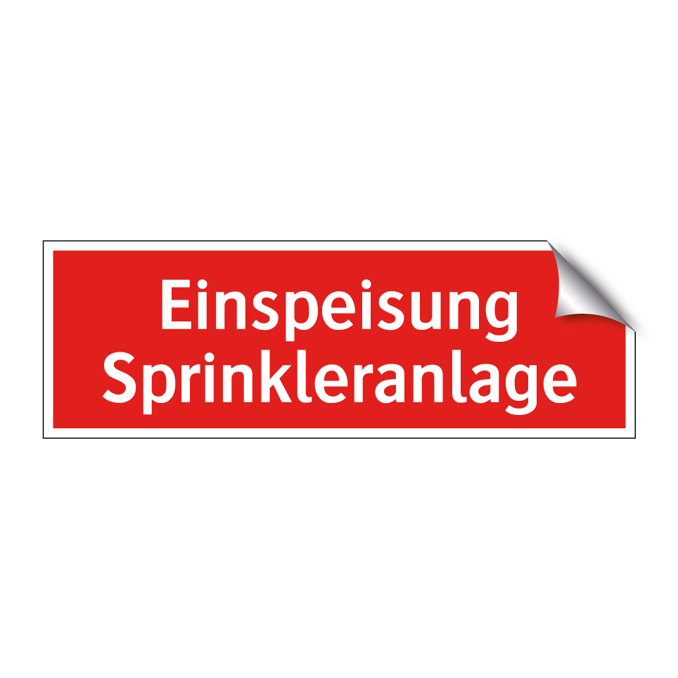 Einspeisung Sprinkleranlage