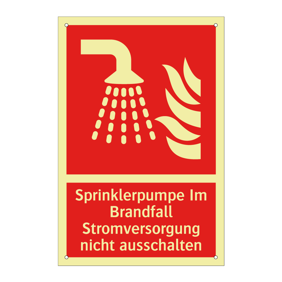 Sprinklerpumpe Im Brandfall Stromversorgung nicht ausschalten