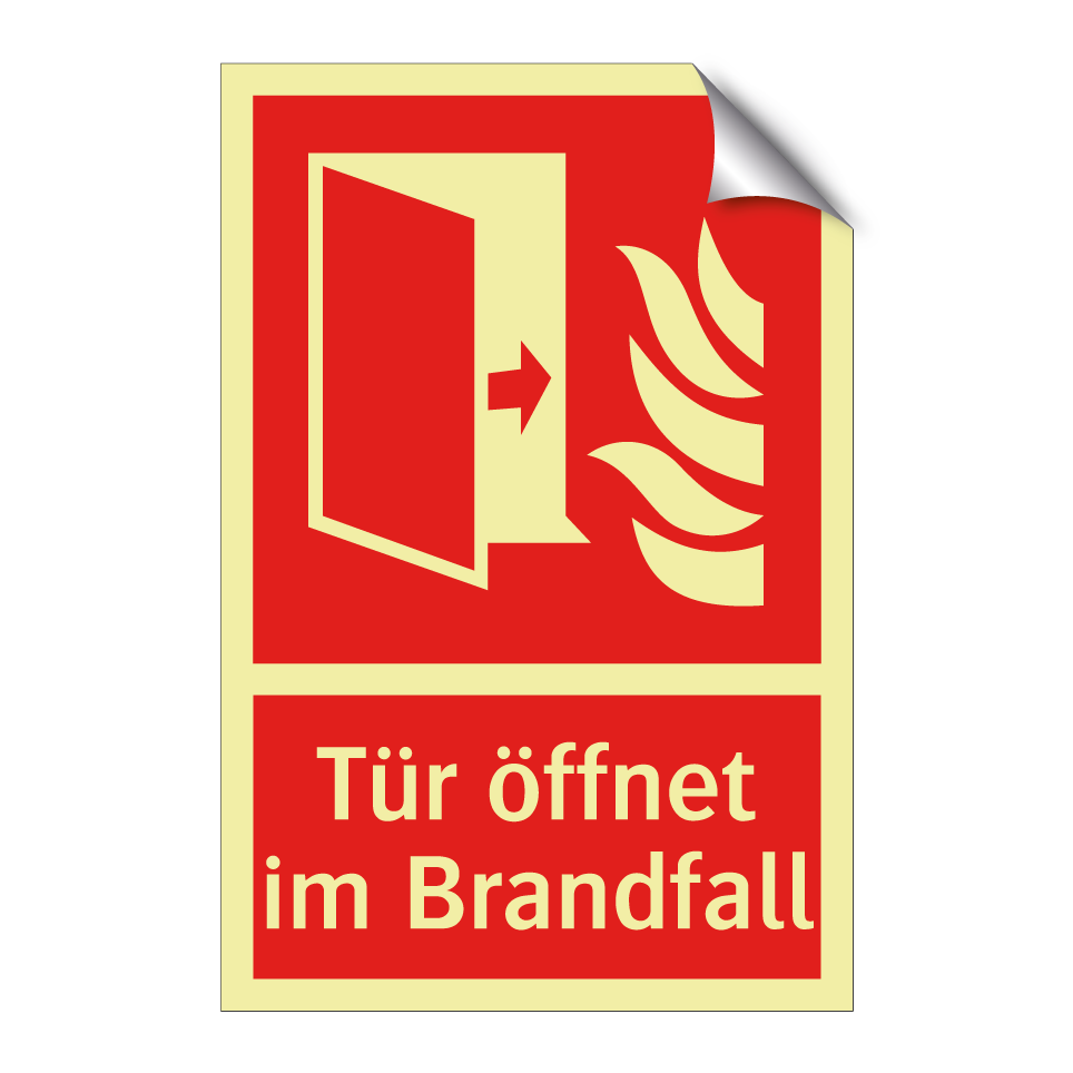 Tür öffnet im Brandfall