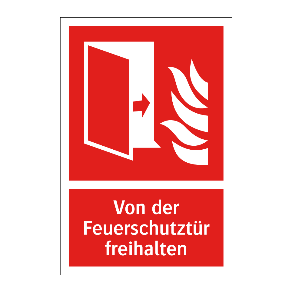 Von der Feuerschutztür freihalten