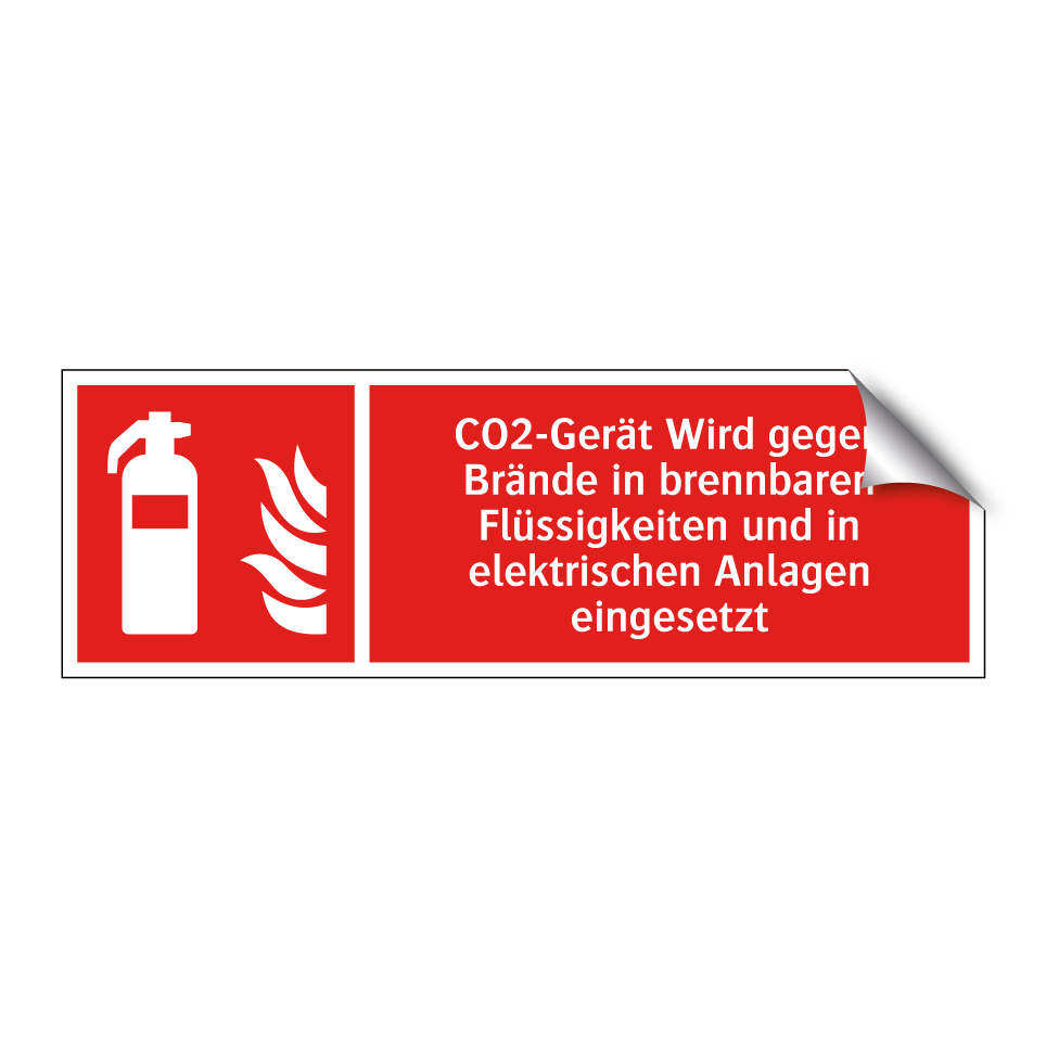 CO2-Gerät Wird gegen Brände in brennbaren Flüssigkeiten und in elektrischen Anlagen eingesetzt