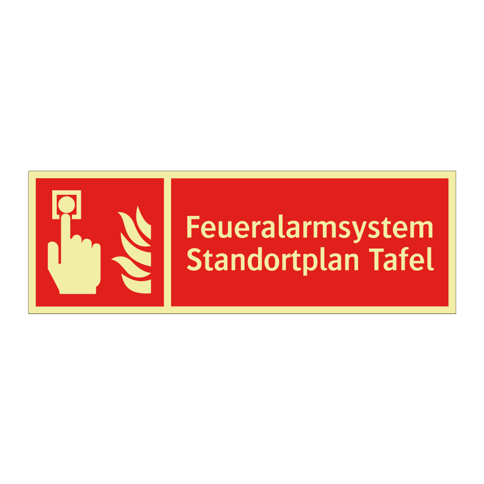 Feueralarmsystem Standortplan Tafel