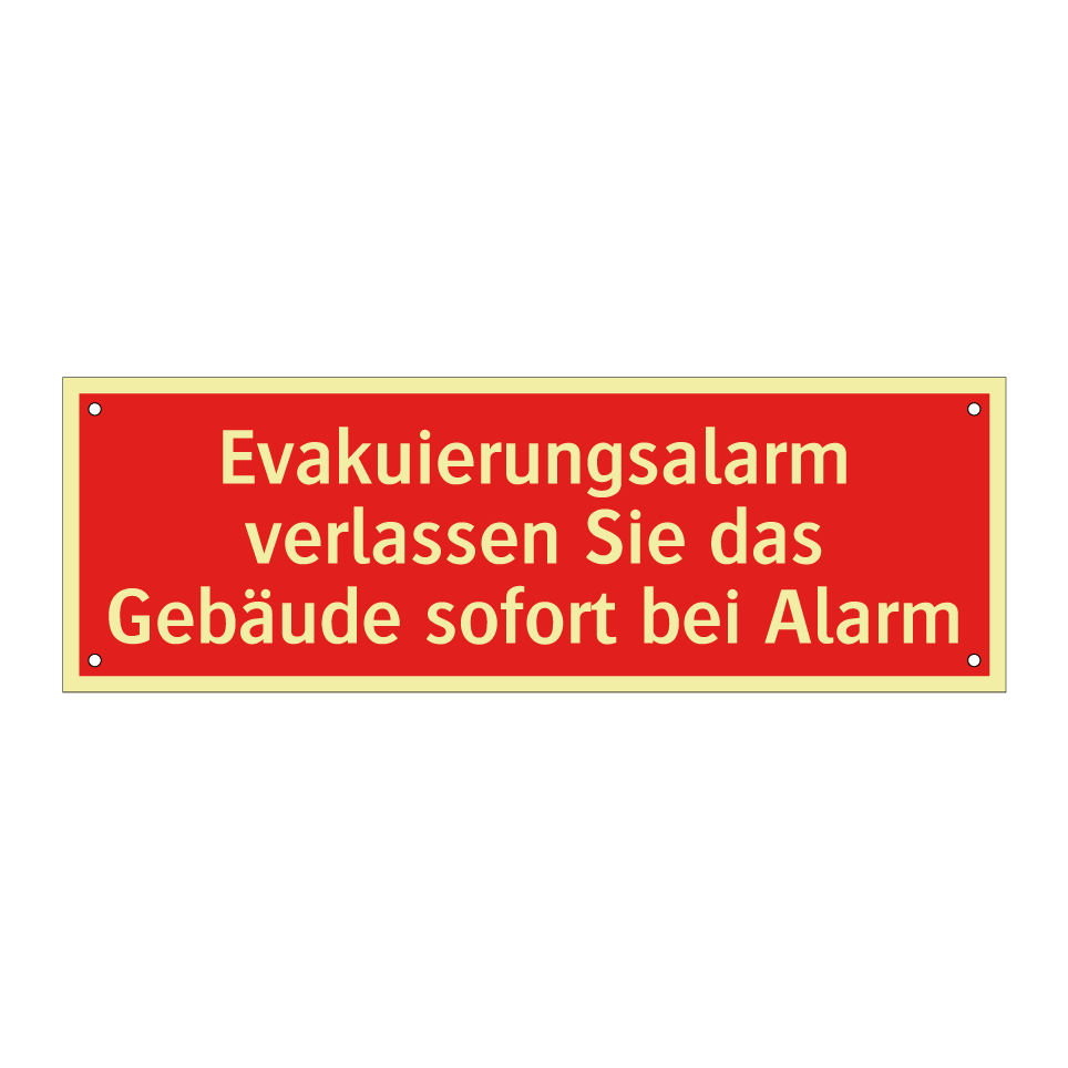 Evakuierungsalarm verlassen Sie das Gebäude sofort bei Alarm