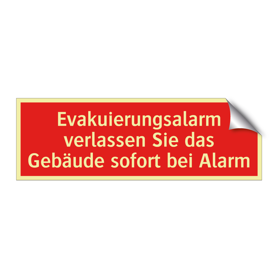 Evakuierungsalarm verlassen Sie das Gebäude sofort bei Alarm