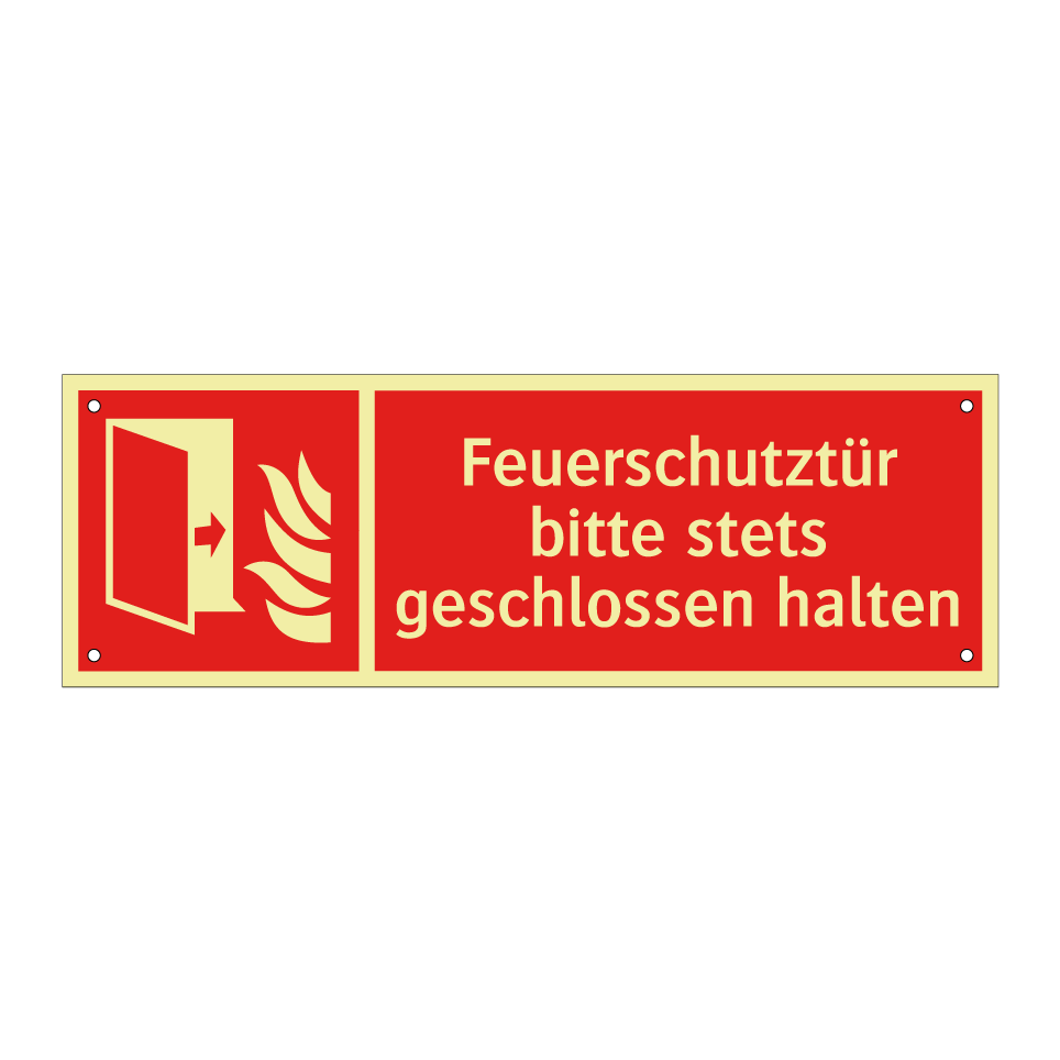Feuerschutztür bitte stets geschlossen halten