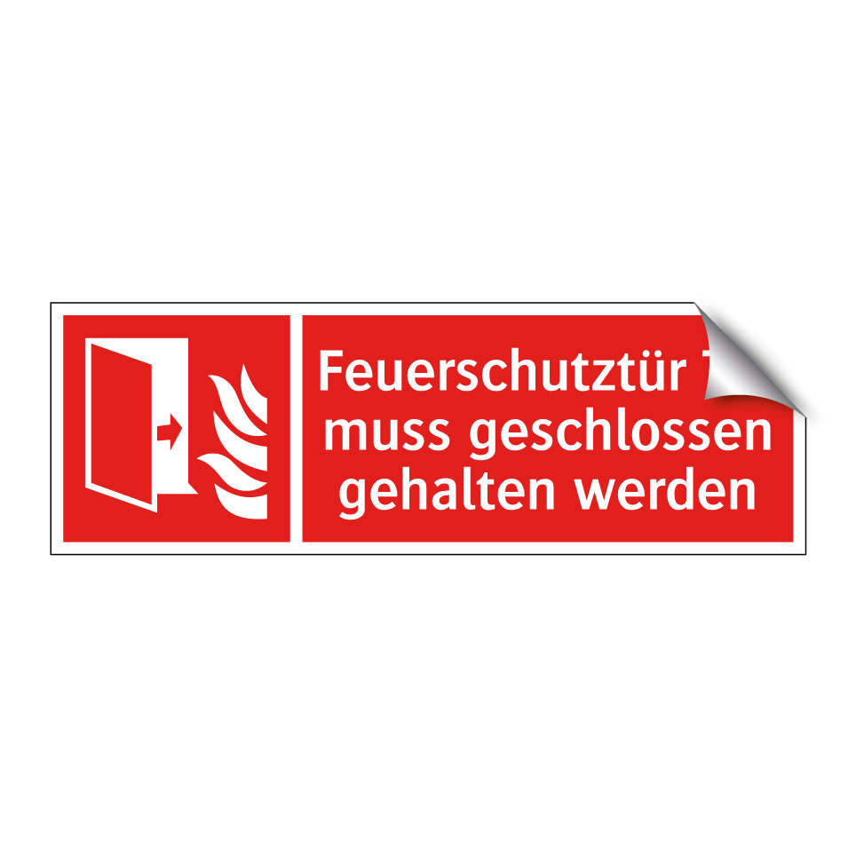 Feuerschutztür Tür muss geschlossen gehalten werden