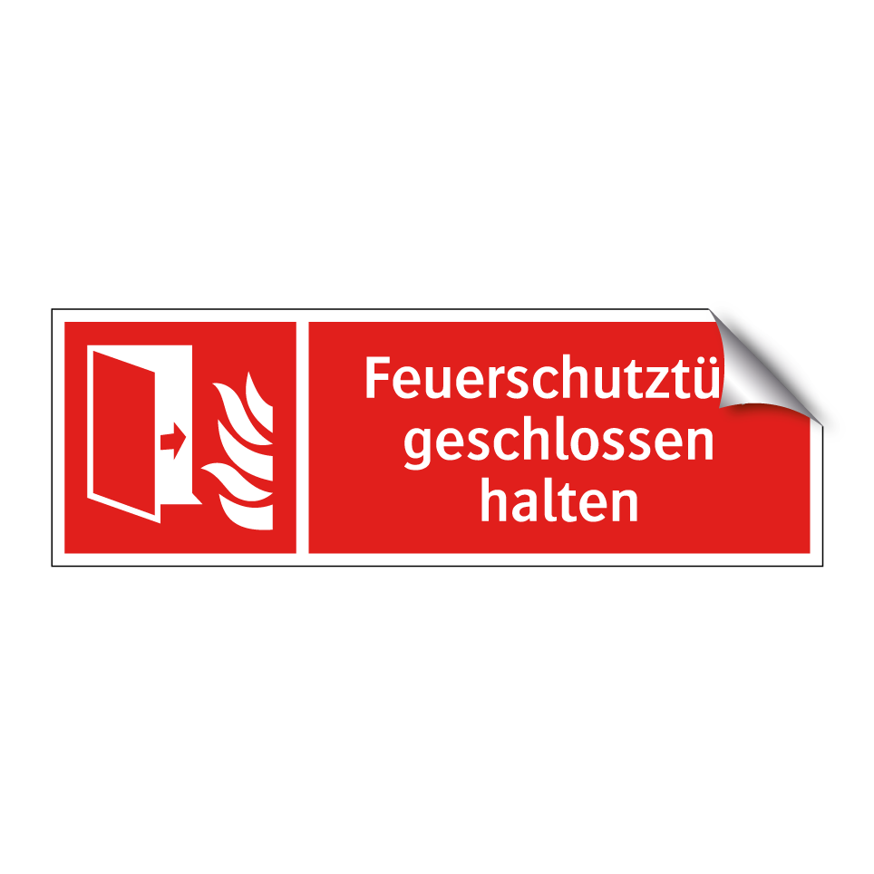 Feuerschutztür, geschlossen halten