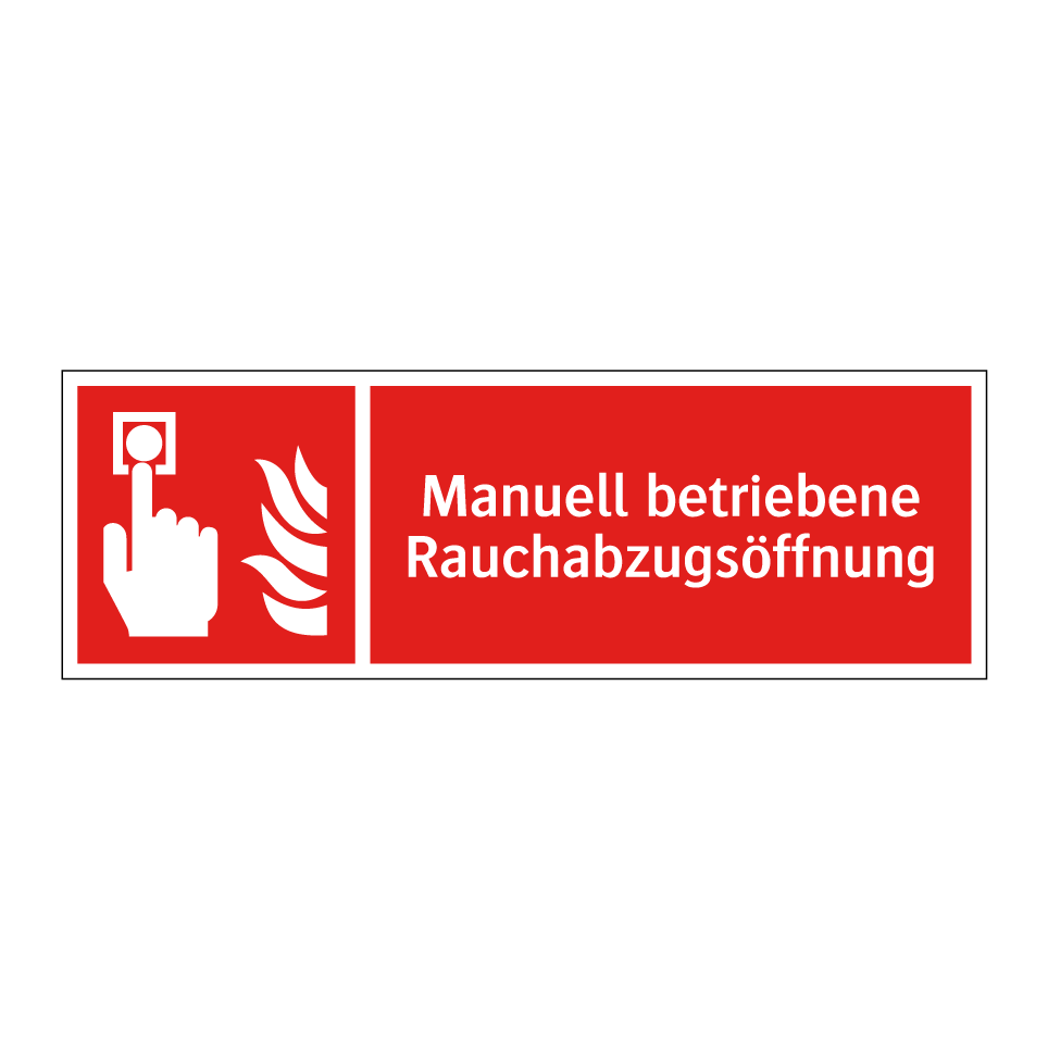 Manuell betriebene Rauchabzugsöffnung