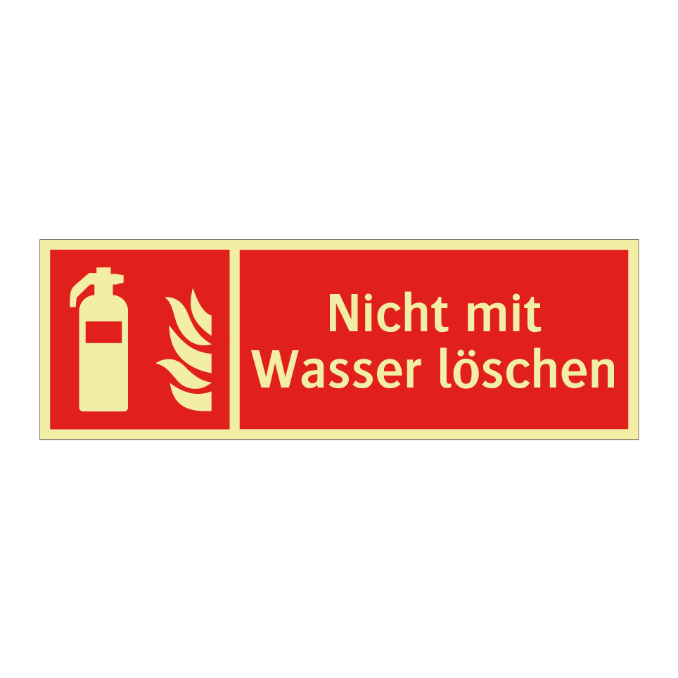 Nicht mit Wasser löschen